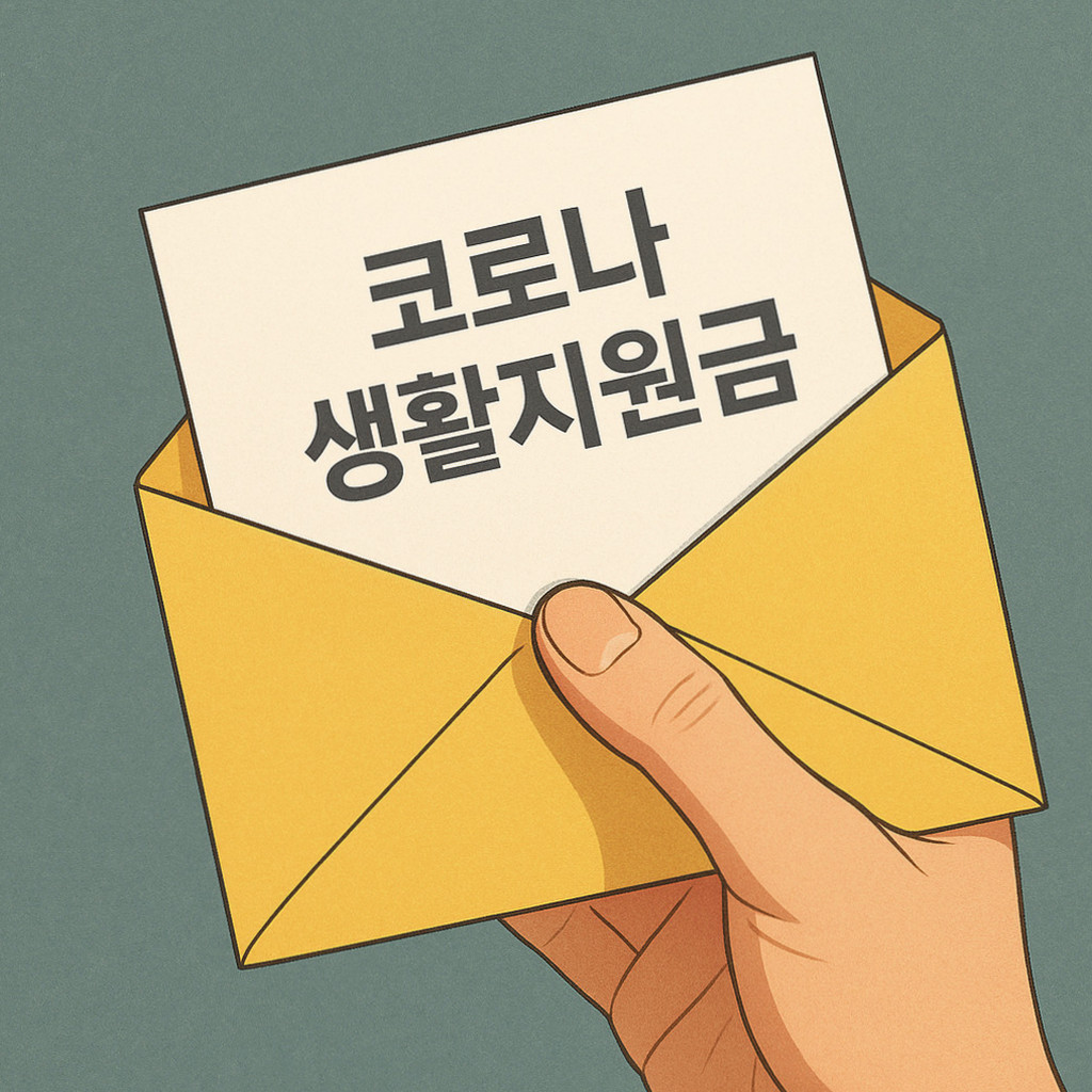 미성년자를 둔 가정의 코로나 생활지원금 신청 방법과 금액을 설명하는 대표 이미지.