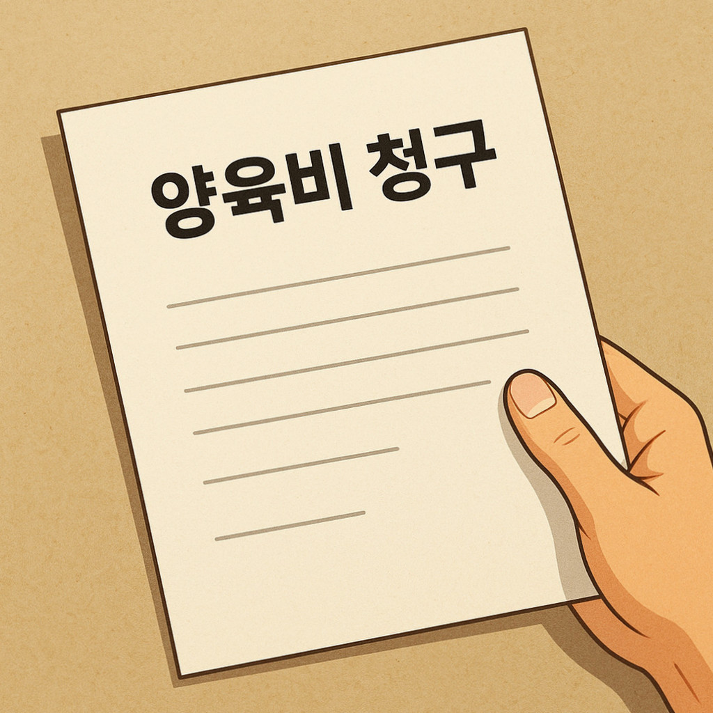 미혼모가 양육비를 청구하기 위한 법적 인지 절차와 필요한 서류를 안내하는 이미지.