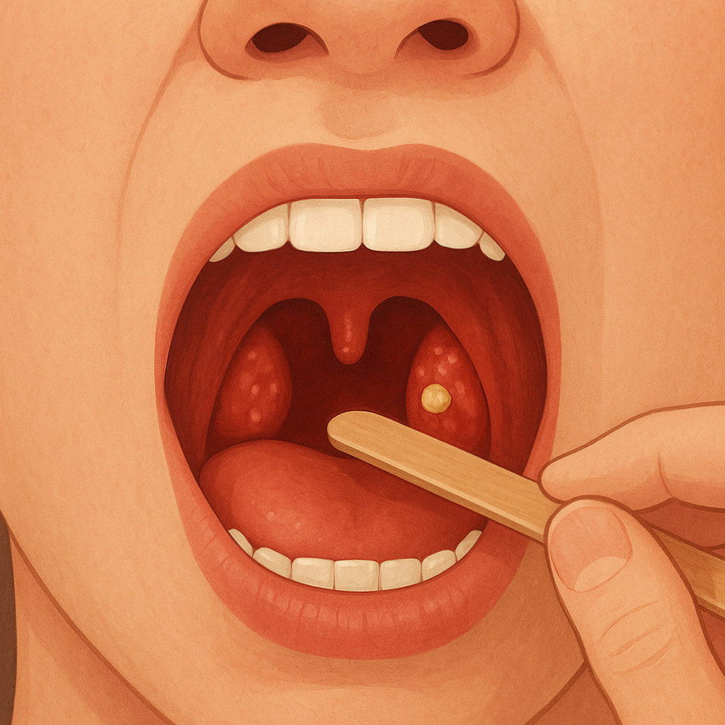 편도결석 제거 방법과 관련된 정보를 담고 있는 블로그 썸네일 이미지.